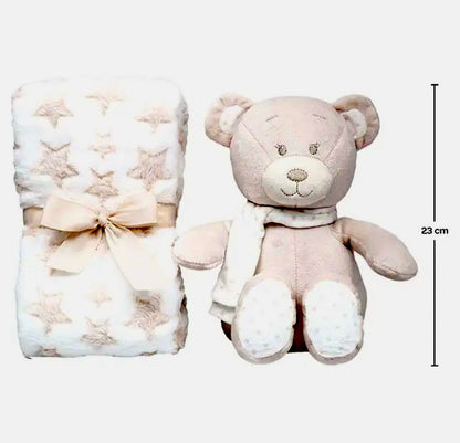 # BUBA MANTITA SET REGALO + OSITO AZUL - OSITO ROSA - OSITO BEIGE 3M+