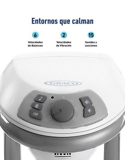 GRACO HAMAQUITA SIMPLE IVY R.N-14KG 15 CANCIONES+6 VELOCIDAD AJUSTES+VIBRACIONES ELECTRICO & PILAS GR2156174 - 181315