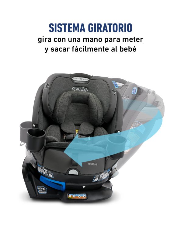 @ GRACO CAR SEAT GIRATORIO TURN2ME 3EN1 - MANCHESTER R.N-45KG LATCH - GR2156214C - 181599