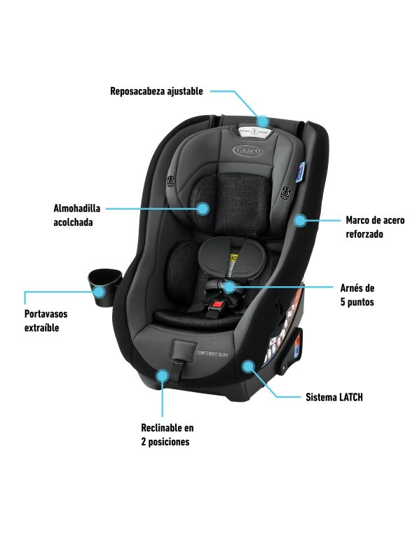 @ GRACO CAR SEAT CONTENDER SLIM - WEST POINT- R.N - 30KG - GR2156226 - 181698