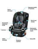 FALTA GRACO SILLA DE AUTO CAR SEAT 4EVER DLX SNUGLOCk - GLOW-RICHLAND R.N-54 KG - GR2163409 -182619