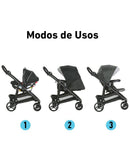 @GRACO CARRITO TRAVEL SYSTEM+BABY SEAT SNUGRIDE35 MODES 3LITE DLX - WEST POINT 3RUEDAS R.N-16/22KG - GR2174257 - 184989