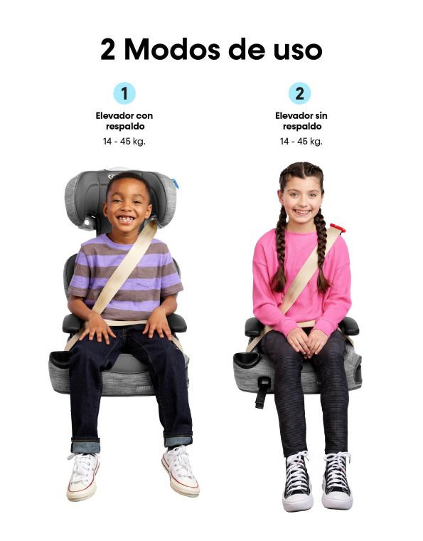 @ GRACO CAR SEAT ELEVADOR CON RESPALDO TURBOBOOSTER 2.0 LX - GANNON 2EN1 - SISTEMA LATCH 14-45KG / 110-145CM - GR2203030 - 187607