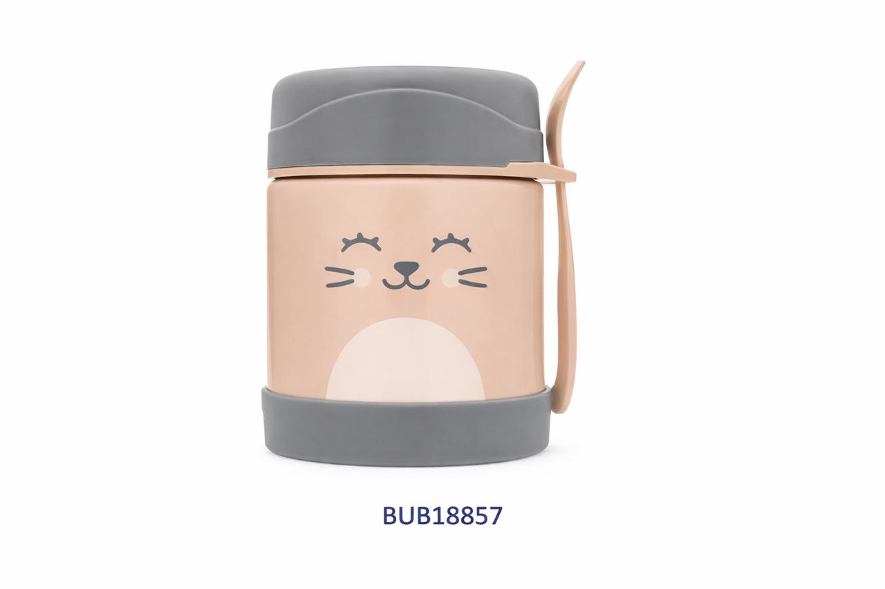 BUBA POTE TÉRMICO ANTI-DERRAME C/DISEÑO 320ML GATITO CORAL - LEON - OSITO AZUL - OSITO ROSA - OSITO VERDE - PANDA - UNICORNIO