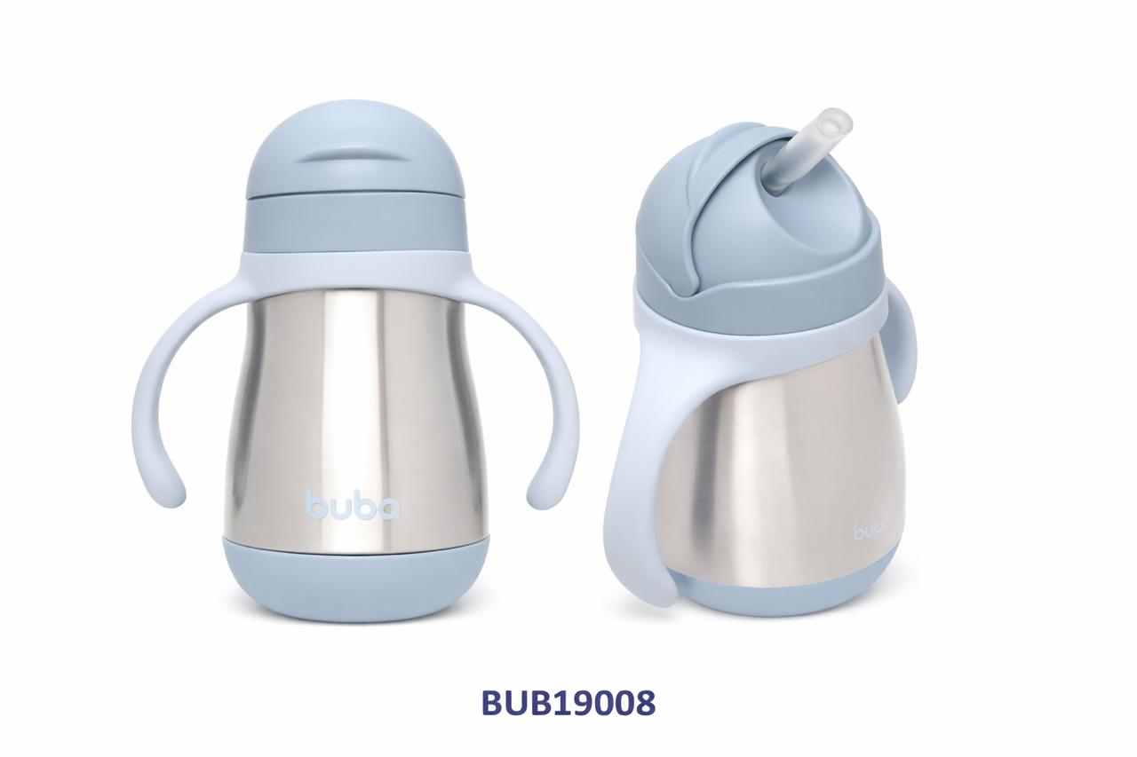 BUBA VASO DE ENTRENAMIENTO TÉRMICO C/PAJITA 270ML AZUL - ROSA