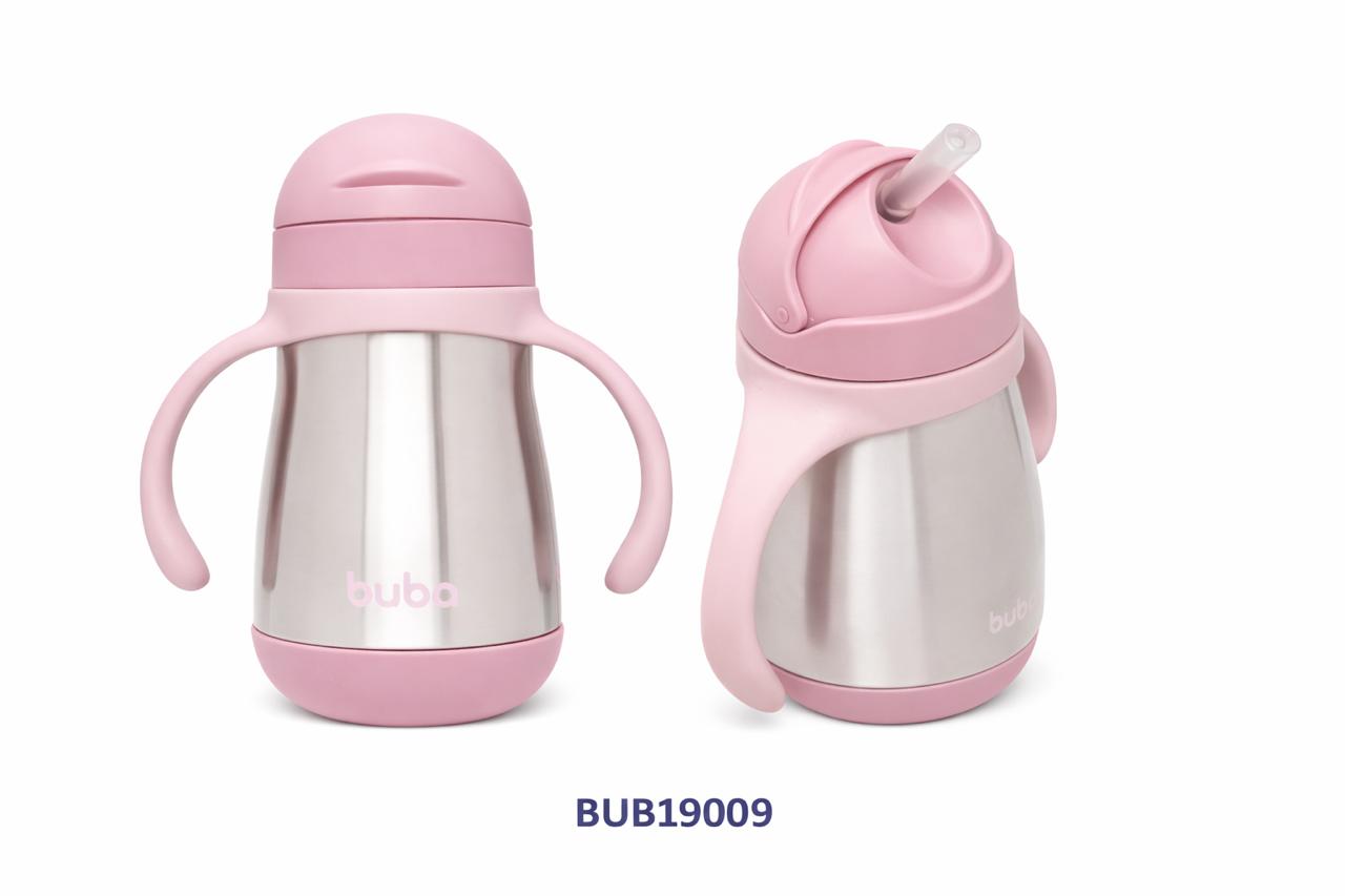 BUBA VASO DE ENTRENAMIENTO TÉRMICO C/PAJITA 270ML AZUL - ROSA