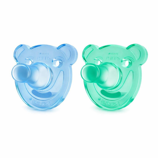 AVENT CHUPETE SOOTHIE SHAPES DE URSO X2 0M+ AZUL 19401  - ROSA 19402