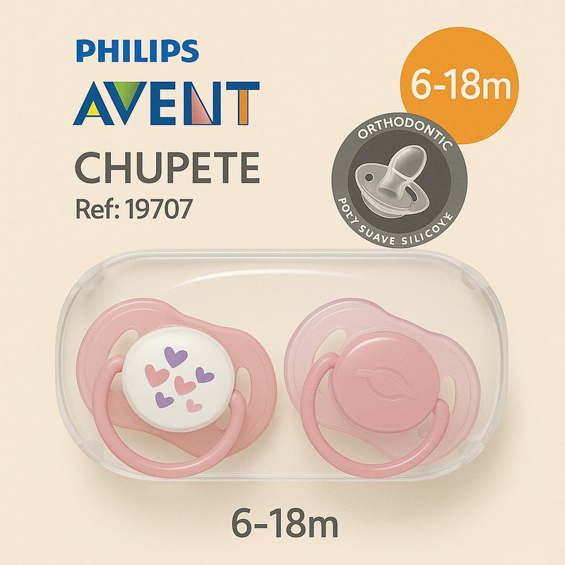 AVENT CHUPETE X2 6-18M 19707