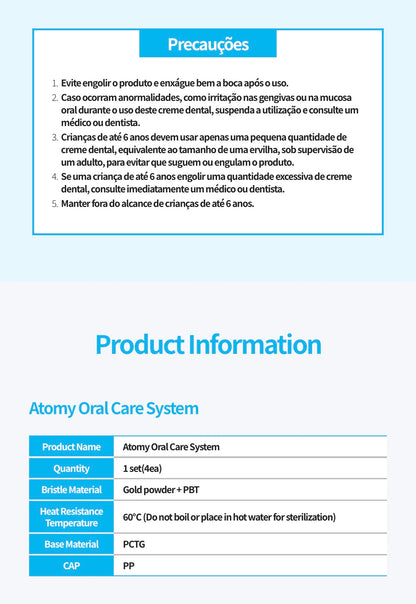 🦷 ATOMY ORAL CARE SYSTEM
Kit portátil para un cuidado bucal completo 🇰🇷💚