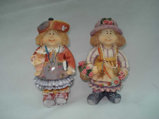 RESINA DECORACION PARA JARDIN MUÑECA