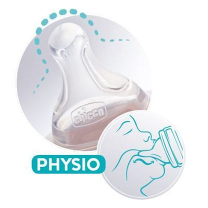 CHICCO TETINA PHYSIO PERFECT5 FLUJO NORMAL SILICONA X2 0M+ 20311-00 - 122196