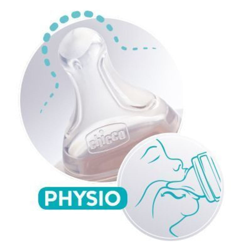 CHICCO TETINA PHYSIO PERFECT5 FLUJO NORMAL SILICONA X2 0M+ 20311-00 - 122196