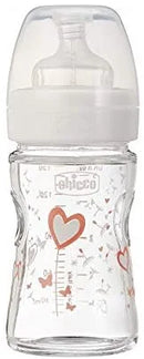 CHICCO BIBERON VIDRIO DECO FLUJO NORMAL SILICONA 150ML 0M+ 20711-10 - 20711-20