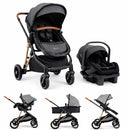 PREMIUM BABY CARRITO MOISES C/ BABY SEAT + BASE P/AUTO ANA NEGRO PBSTR404BK - 209699