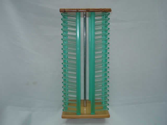 ACRILICO SOPORTE DE EXHIBICION DE CD AZUL CLARO DE LOS ANOS 90