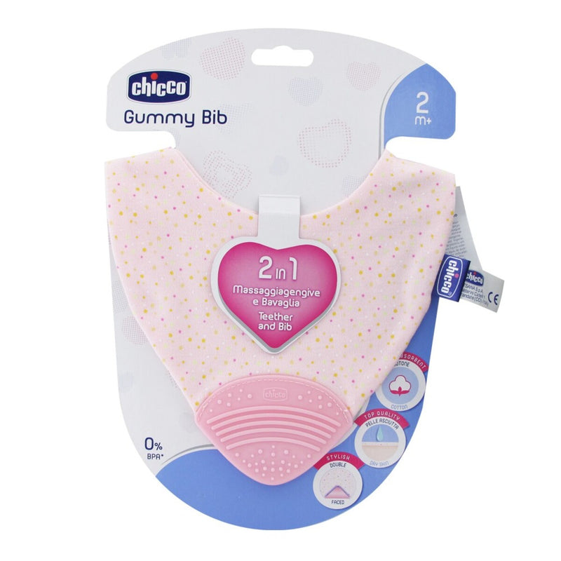 @ CHICCO GUMMY MORDEDOR Y BABERO 2EN1 ROSA 2M+ 2581-10 - 4088157