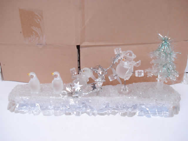 ACRILICO NAVIDEÑO MUÑECO NIEVES - PAPA NOEL -
