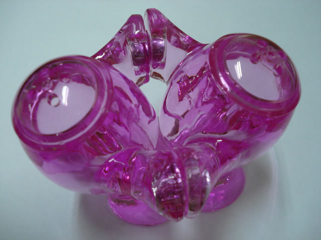 ACRILICO SALEIRO BONECOS CLEAR - PINK RH018