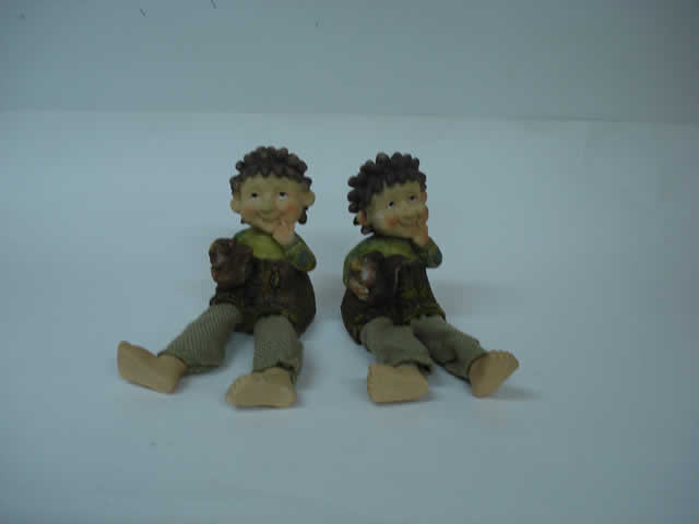 RESINA DECORACION COLECCION MUÑECA Y MUÑECO EN LA GRANJA