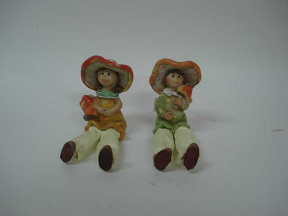 RESINA DECORACION COLECCION MUÑECA Y MUÑECO EN LA GRANJA