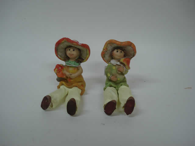RESINA DECORACION COLECCION MUÑECA Y MUÑECO EN LA GRANJA