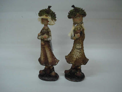 RESINA DECORACION COLECCION MUÑECA Y MUÑECO EN LA GRANJA