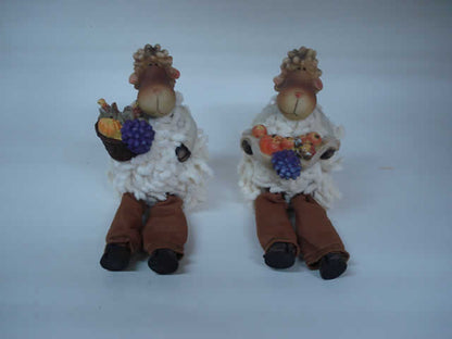 RESINA DECORACION COLECCION MUÑECA Y MUÑECO EN LA GRANJA