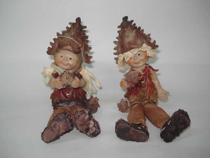 RESINA DECORACION COLECCION MUÑECA Y MUÑECO EN LA GRANJA