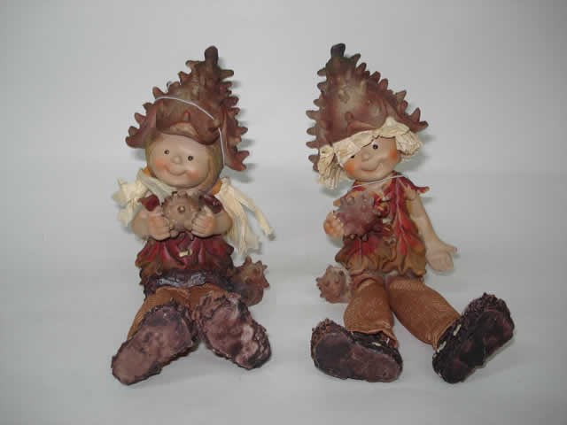 RESINA DECORACION COLECCION MUÑECA Y MUÑECO EN LA GRANJA