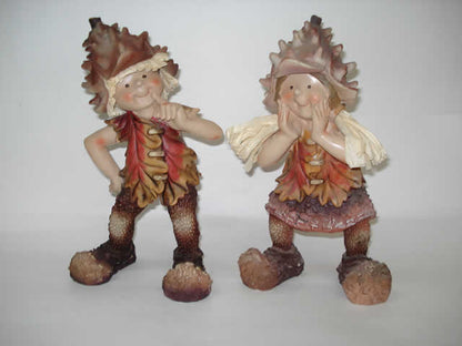 RESINA DECORACION COLECCION MUÑECA Y MUÑECO EN LA GRANJA