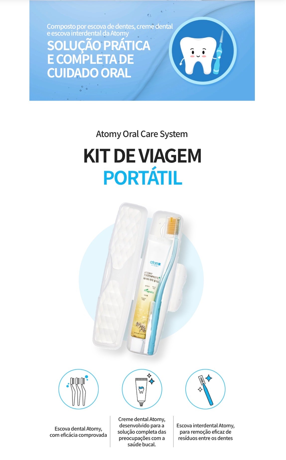 🦷 ATOMY ORAL CARE SYSTEM
Kit portátil para un cuidado bucal completo 🇰🇷💚