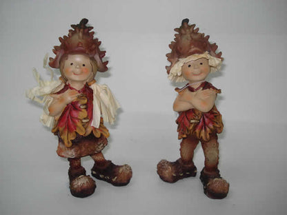RESINA DECORACION COLECCION MUÑECA Y MUÑECO EN LA GRANJA