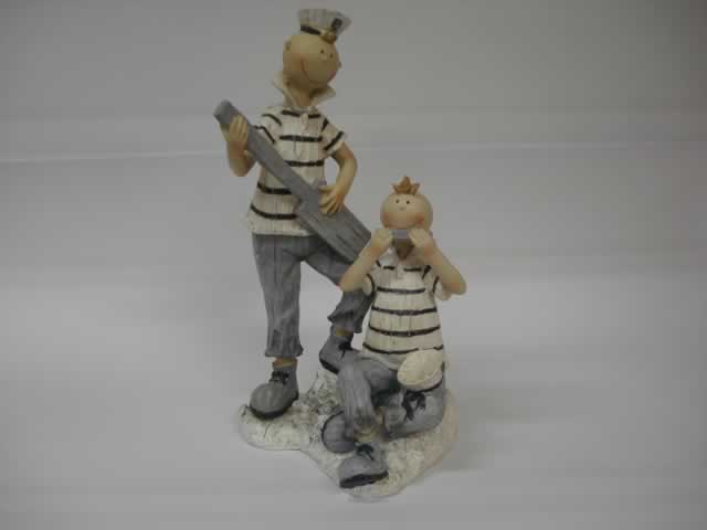 RESINA DECORACION COLECCION NIÑA Y NIÑO CON PERRITO