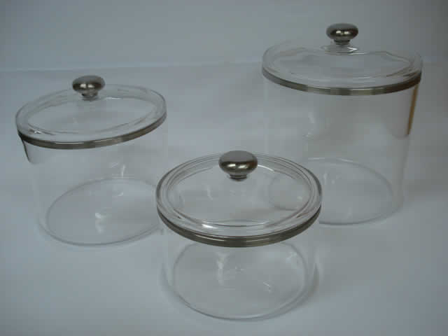 ACRILICO HOGAR SETX3 PCS PARA BANO - SALA DE COMER - COCINA - MULTI-USO POTE T1594 - 31153