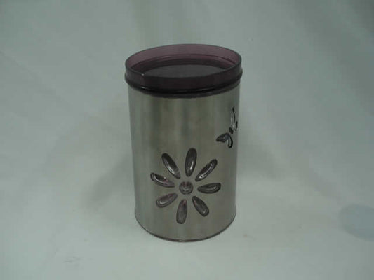 ACRILICO TARRO DE ACERO INOXIDABLE REDONDA C/TAPA EN COLORES