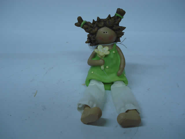 RESINA DECORACION PARA JARDIN MUÑECA