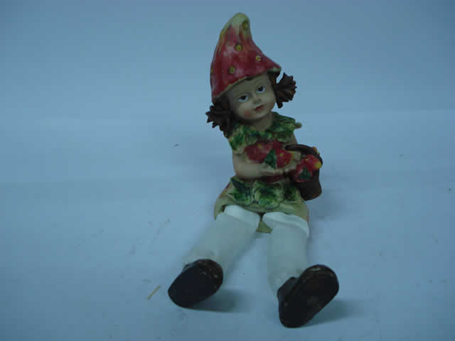 RESINA DECORACION PARA JARDIN MUÑECA