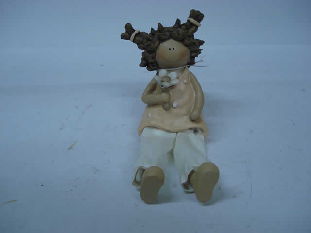 RESINA DECORACION PARA JARDIN MUÑECA