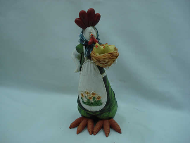 RESINA DECORACION PARA COCINA GALLO Y GALLINA