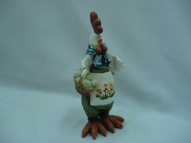 RESINA DECORACION PARA COCINA GALLO Y GALLINA