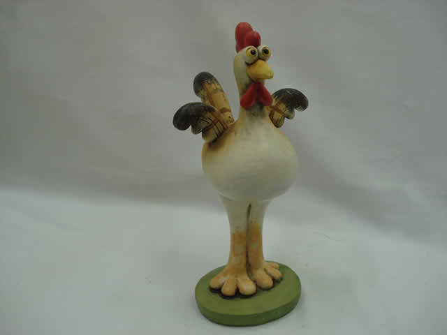 RESINA DECORACION PARA COCINA GALLO Y GALLINA