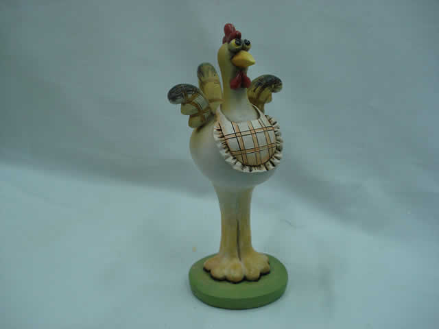 RESINA DECORACION PARA COCINA GALLO Y GALLINA