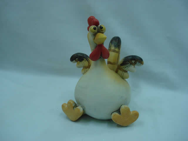 RESINA DECORACION PARA COCINA GALLO Y GALLINA