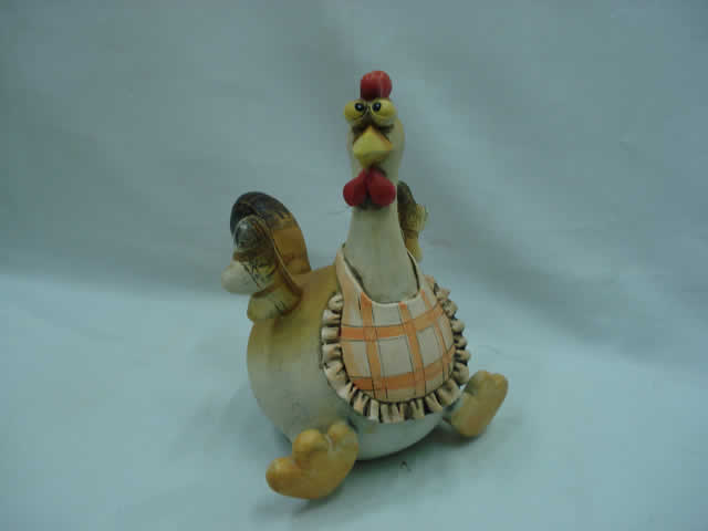 RESINA DECORACION PARA COCINA GALLO Y GALLINA