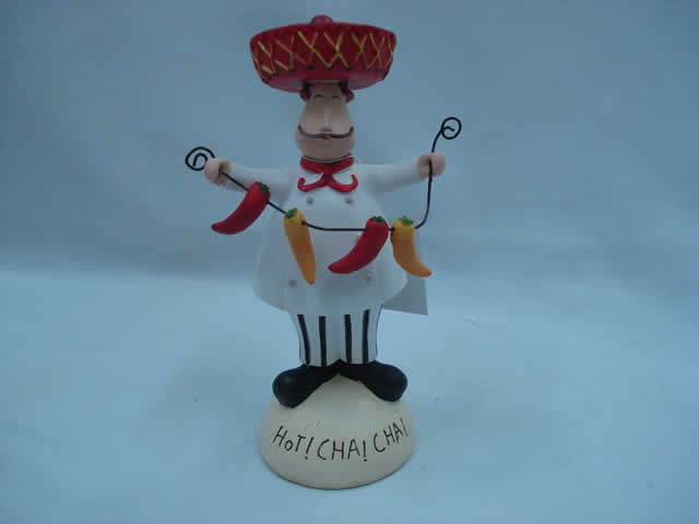 RESINA DECORACION CHEFF Y AVES PARA COCINA Y FIESTAS