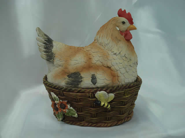 RESINA DECORACION PARA COCINA GALLO Y GALLINA