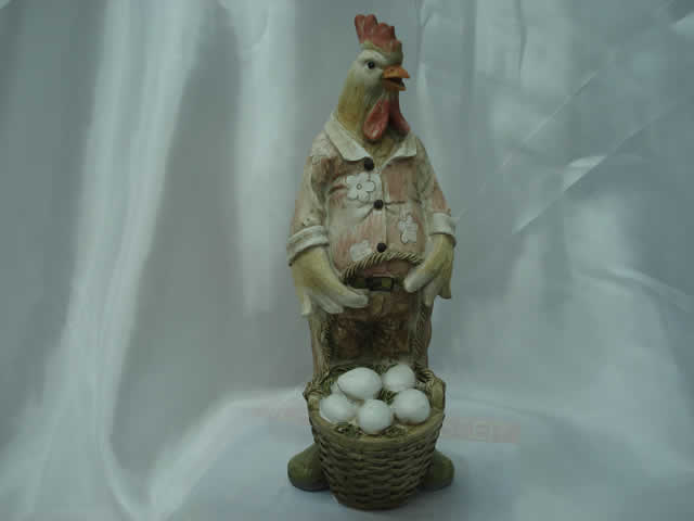 RESINA DECORACION PARA COCINA GALLO Y GALLINA