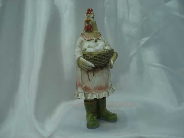 RESINA DECORACION PARA COCINA GALLO Y GALLINA
