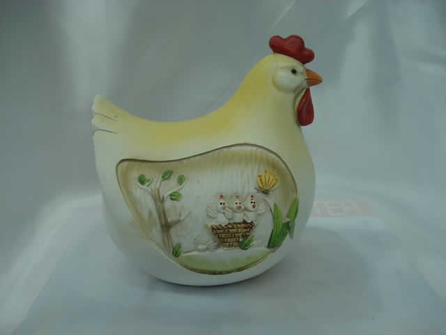 RESINA DECORACION PARA COCINA GALLO Y GALLINA