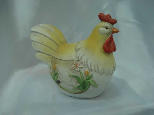 RESINA DECORACION PARA COCINA GALLO Y GALLINA